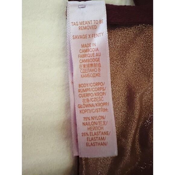 Savage X Fenty Push Up Sparkly Copper Bronze Plum Underwire Lined Bra 34DD *NEW* - Picture 9 of 11